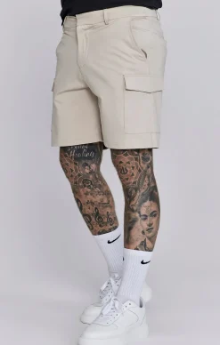 Beige Cargo Shorts