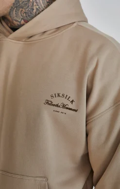 Beige Graphic Hoodie