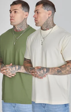 Beige Khaki Pack of 2 T-Shirts