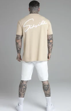 Beige Script T-Shirt