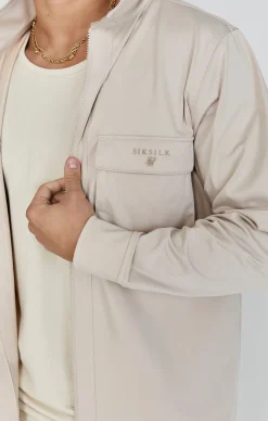 Beige Smart Utility Jacket