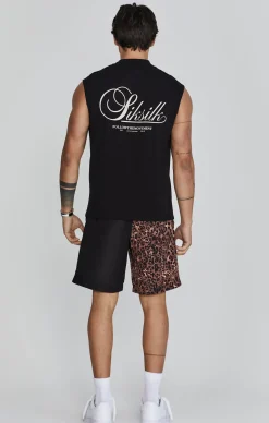 Black Animal Print Shorts