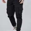 Black Cargo Joggers