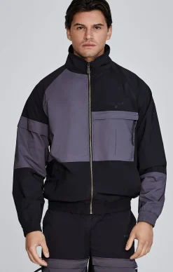 Black Cut And Sew Jacket