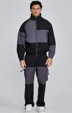 Black Cut And Sew Jacket