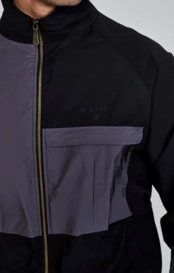Black Cut And Sew Jacket