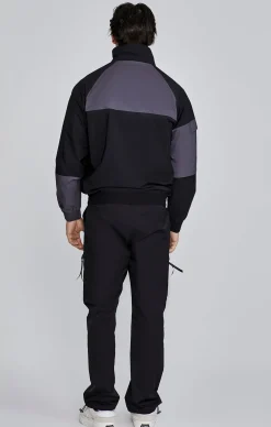 Black Cut And Sew Jacket