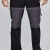 Black Cut And Sew Joggers