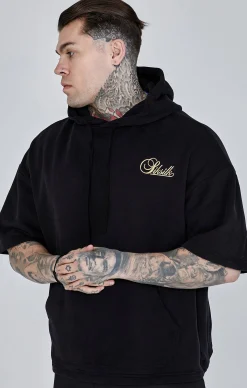 Black Cut Off Hoodie