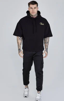 Black Cut Off Hoodie