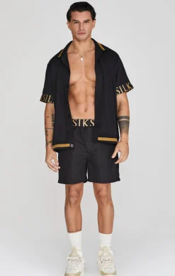 Black Dynamic Bowling Shirt