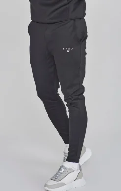 Black Essentials Poly Joggers