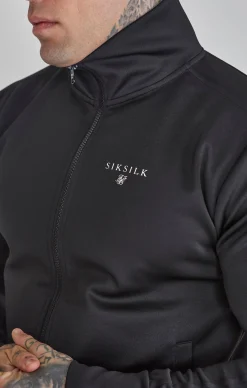 Black Essentials Poly Track Top