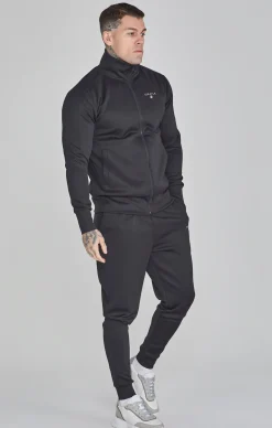 Black Essentials Poly Track Top