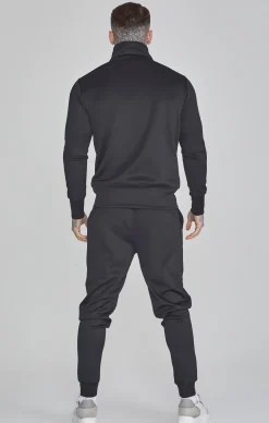 Black Essentials Poly Track Top