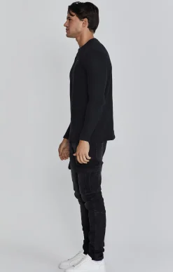 Black Henley T-Shirt