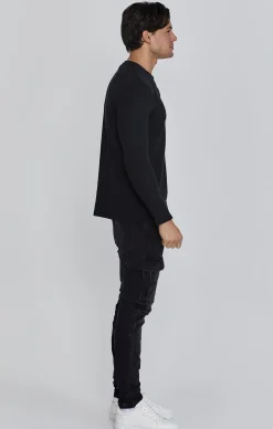 Black Henley T-Shirt