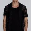 Black Lace Resort Shirt