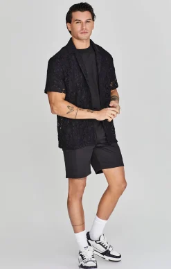 Black Lace Resort Shirt