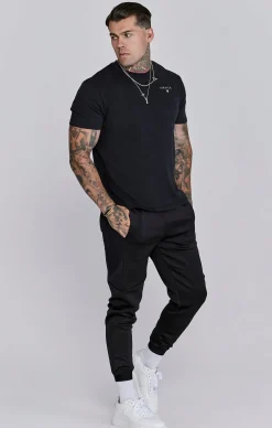 Black Muscle Fit Joggers
