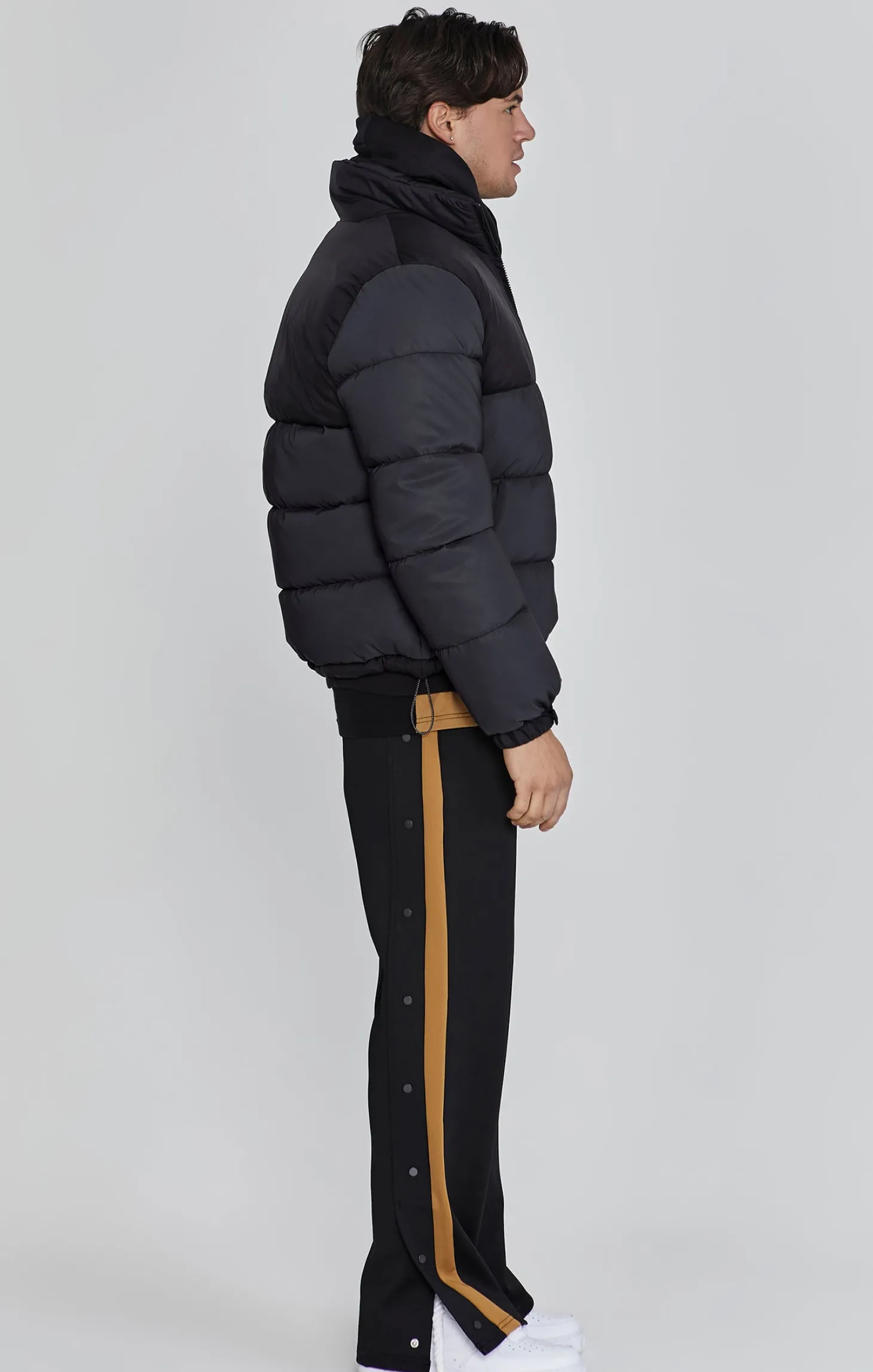 Black Reflective Puffer Jacket