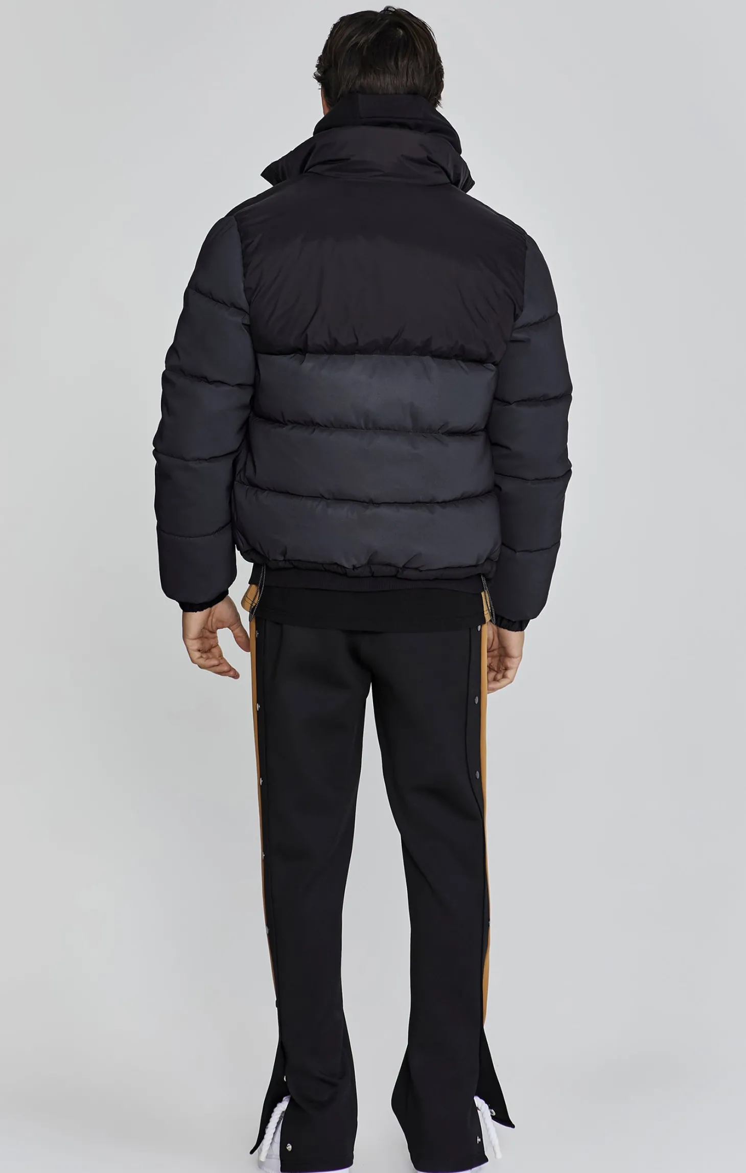 Black Reflective Puffer Jacket