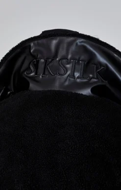 Black Sherpa Bomber Jacket