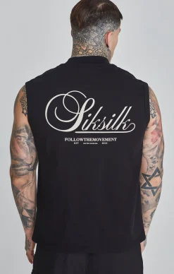 Black Sleeveless T-Shirt