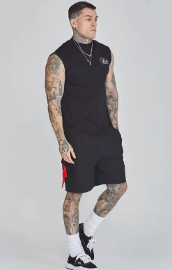 Black Sleeveless T-Shirt
