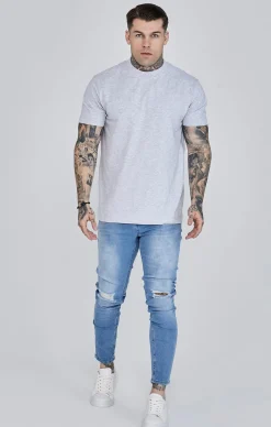 Blue Distressed Skinny Jeans