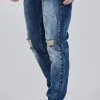 Blue Distressed Slim Fit