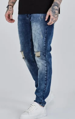 Blue Distressed Slim Fit