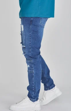 Blue Drop Crotch Jeans