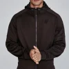 Brown Full Zip Hoodie