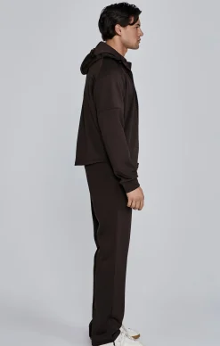 Brown Full Zip Hoodie