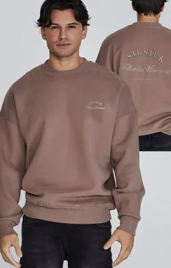 Brown Graphic Sweater
