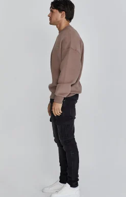 Brown Graphic Sweater