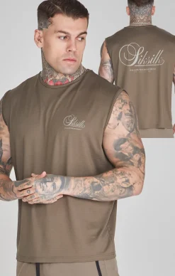Brown Relaxed Logo Vest