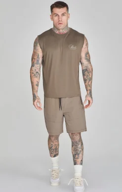Brown Relaxed Logo Vest