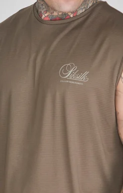 Brown Relaxed Logo Vest