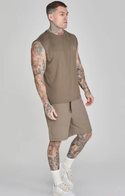 Brown Relaxed Logo Vest