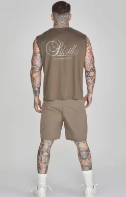 Brown Relaxed Logo Vest