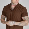 Brown Towelling Shirt