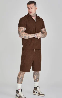 Brown Towelling Shorts