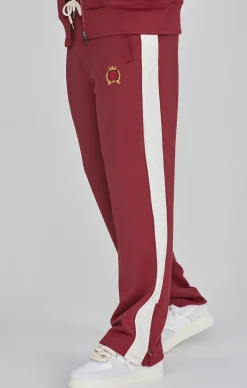Burgundy Crest Track Pants