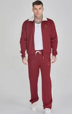 Burgundy Crest Track Pants