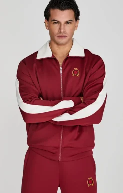 Burgundy Crest Track Top
