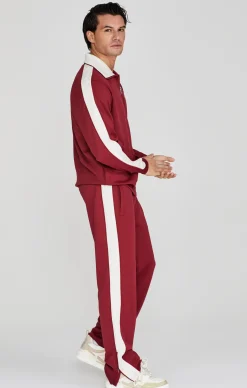 Burgundy Crest Track Top