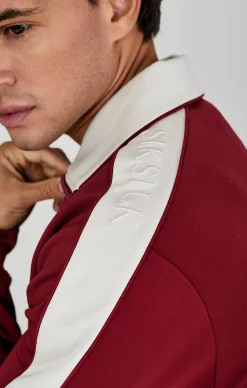 Burgundy Crest Track Top