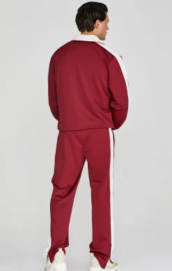 Burgundy Crest Track Top